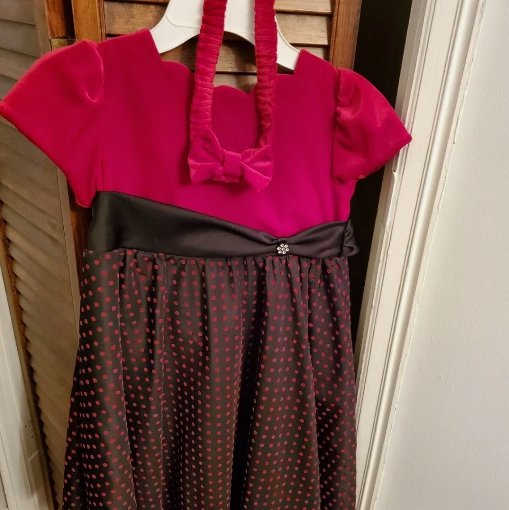 Girls Red Christmas Dress